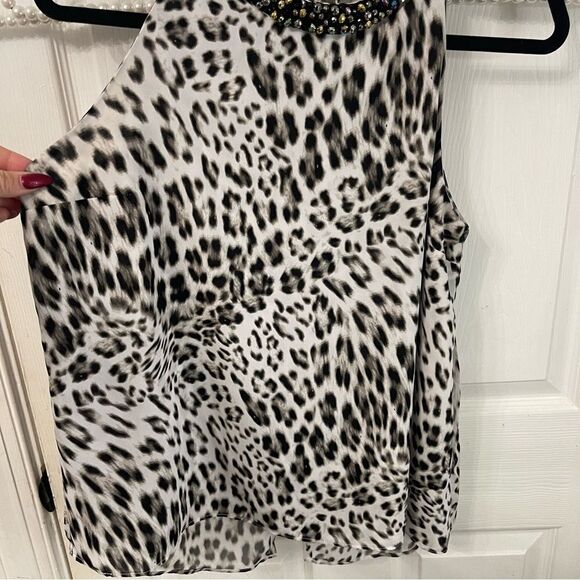 Jennifer Lopez Rhinestone Leopard Halter Top - Picture 7 of 9